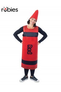 Red Crayon Adult Tabard Costume - One Size Red Crayon Adult Tabard Costume - One Size