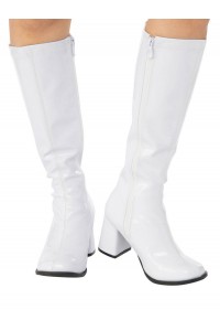 White Go Go Boots for Adult 1960s - Accessory