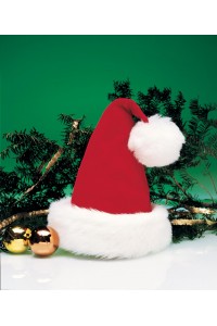 Santa Christmas Hat Plush Adult - Accessory