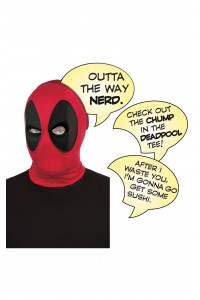 Deadpool Deluxe Mask With Speech Bubble - Accessory