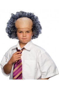 Bald Wig With Grey Curly Sides Child Fairytale - Accessory