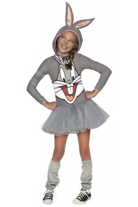 Bugs Bunny Looney Tunes Girls Hooded Child Costume