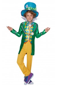 Mad Hatter Alice In Wonderland Boys Large Polybag Deluxe Tween Costume
