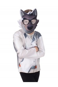 Bad Guys Mr Wolf Child Costume Top & Mask