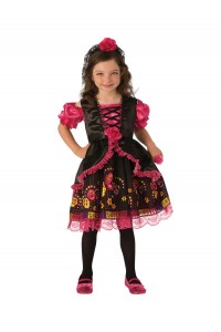 Day Of The Dead Halloween Girl Child Costume