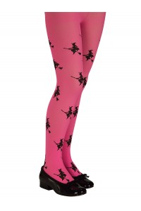 Pink Glitter Witch Tights- Child - Accessory