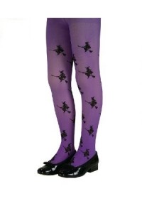 Purple Glitter Witch Tights for Child - Accessory