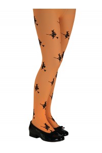 Orange Glitter Witch Tights for Child - Accessory