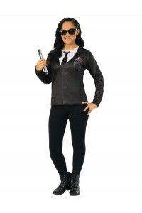 Agent M MIB Female Costume Top: Men In Black for Adult