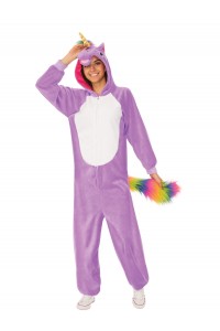 Purple Unicorn Hooded Onesie Costume Mythical