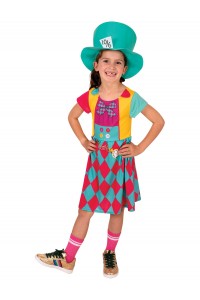 Mad Hatter Alice In Wonderland Girls Classic Child Costume