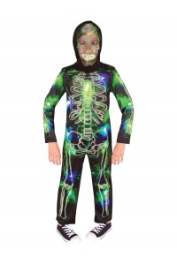Spooky Glow In The Dark Skeleton Halloween Boy Child Costume