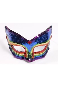 Half Mask - Sequin Adult Mardi Gras - Accessory