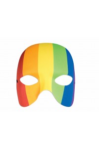 Rainbow Half Mask for Adult Mardi Gras - Accessory