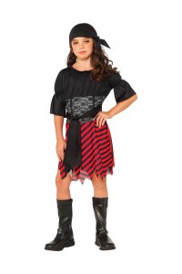 Pirate Girl Jaggered Hemline Child Costume