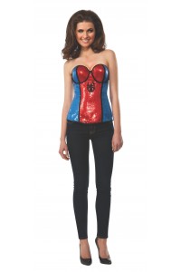 Spider-Girl Sequined Adult Corset