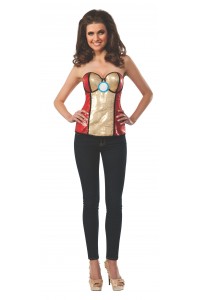 Iron Rescue Iron Man Sequined Adult Corset