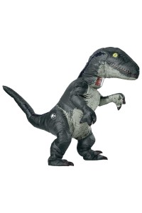 Velociraptor Jurassic World Blue Inflatable With Sound Adult