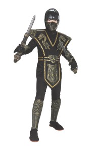 Gold Dragon Ninja Japanese Warrior Deluxe Child Costume