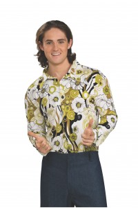 Groovy Green Adult Shirt 1970s