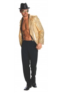 Gold Sequin Men Adult Jacket 1970s