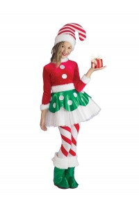 Candy Cane Elf Princess Child Costume Christmas Candy Cane Elf Princess Child Costume Christmas