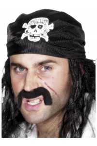 Pirate Bandana With Skull & Crossbones for Adult