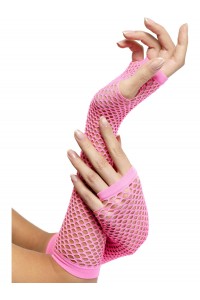 Pink Fishnet Gloves for Adult