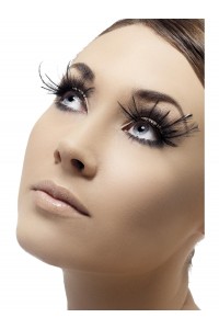 Eyelashes With Black Feather Plumes for Adult