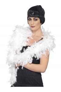 White Deluxe Feather Boa