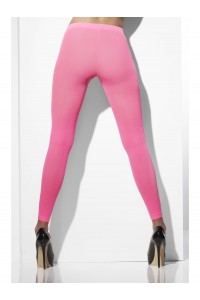 Footless Tights - Neon Pink, Adult 1980s
