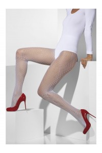 White Fishnet Tights for Adult