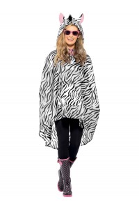 Zebra Party Poncho, Adult