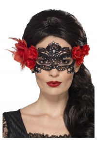 Day Of The Dead Lace Filigree Eyemask for Adult