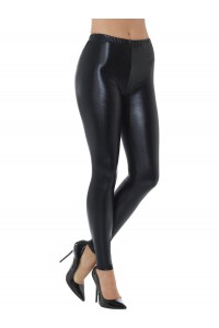 80s Metallic Black Disco Leggings