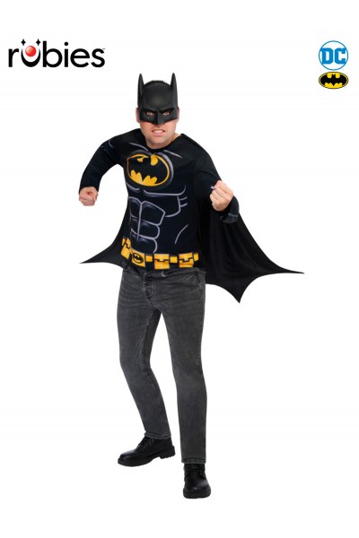 Batman Costume Top Cape & Adult Mask
