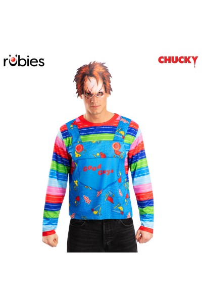 Chucky Costume Top & Mask for Adult