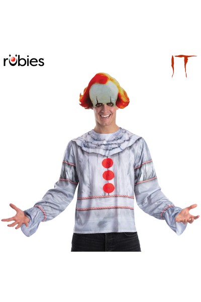 Pennywise 'IT' Costume Top & Mask for Adult