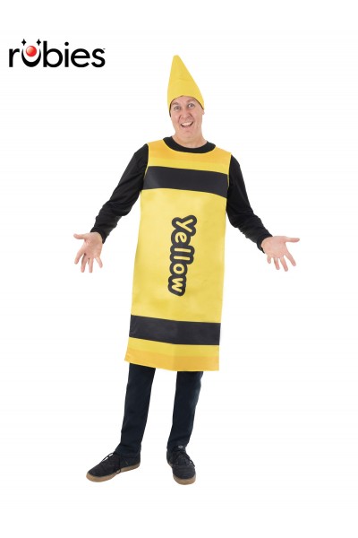 Yellow Crayon Adult Tabard Costume - One Size