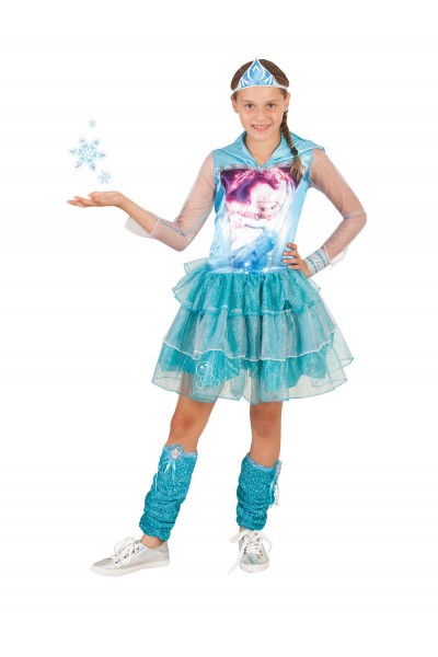 Kids Hooded Elsa Frozen Dress