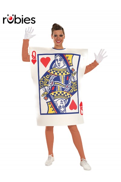 Queen Of Hearts Playing Card Costume for Adult