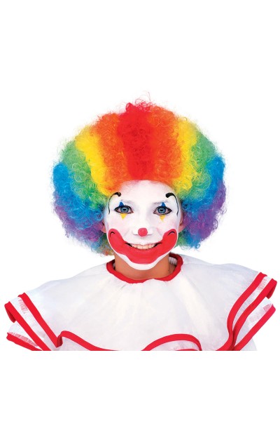 Adult Multi-Colour Circus Clown Wig