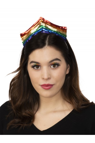 Pride Sequin Tiara for Adult Mardi Gras - Accessory