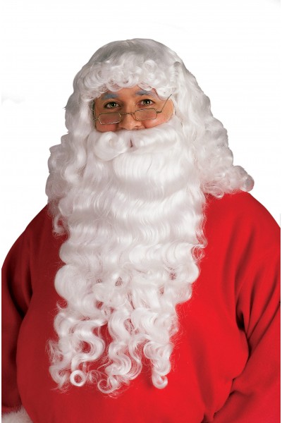 Santa Plush Beard & Wig Set for Adult Christmas - Accessory