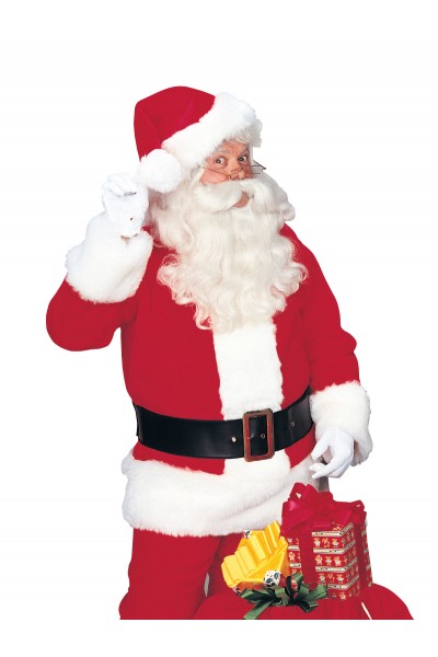 Santa Christmas Claus Suit Regency Plush Adult Costume