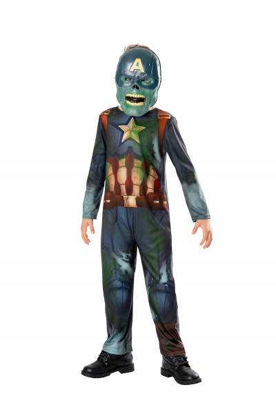 Kids Zombie Captain America Costume