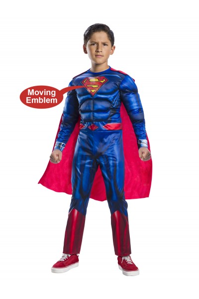 Superman Deluxe Boy Child Costume With Lenticular