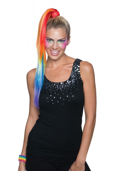 Rainbow Adult Ponytail - Accessory