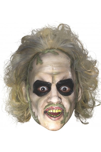 Beetlejuice 3/4 Vinyl Mask With Hair for Adult