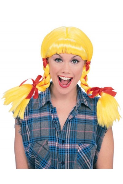 Adult Western Country Girl Yellow Wig